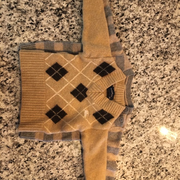 Kids Burberry V-Neck Pullover Sweater Lambswool 24 - Picture 4 of 4